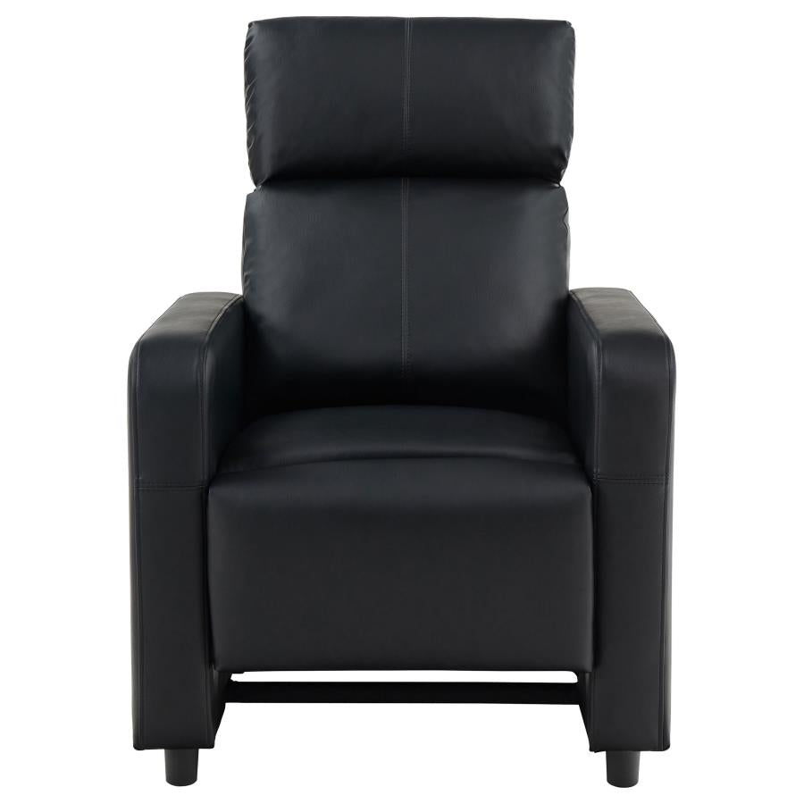 Toohey Upholstered Home Theater Push Back Recliner Black-zoom-6