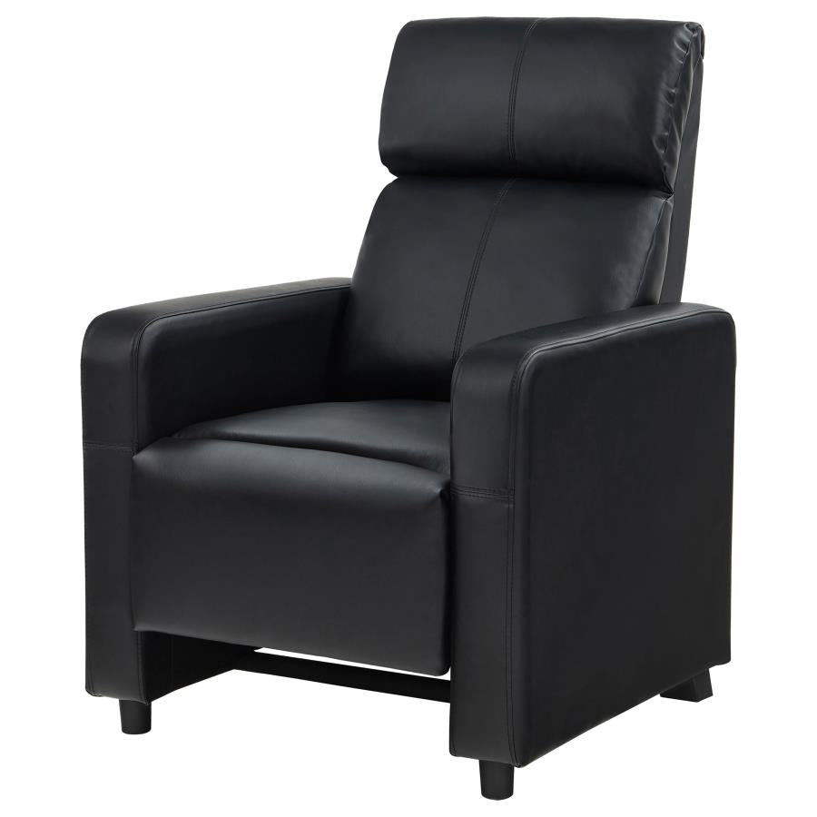 Toohey Upholstered Home Theater Push Back Recliner Black-zoom-7