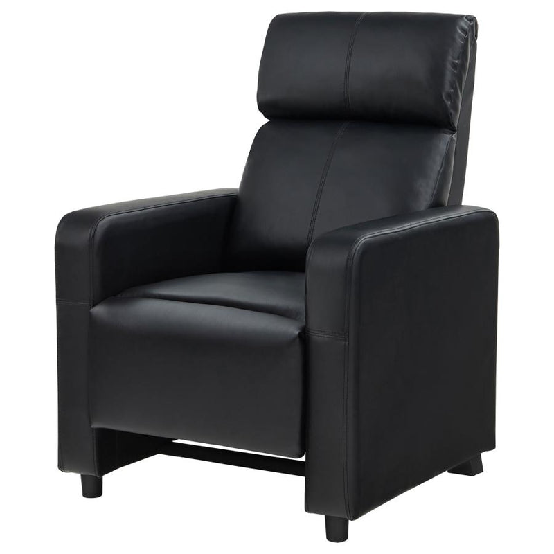 Toohey Upholstered Home Theater Push Back Recliner Black-zoom-