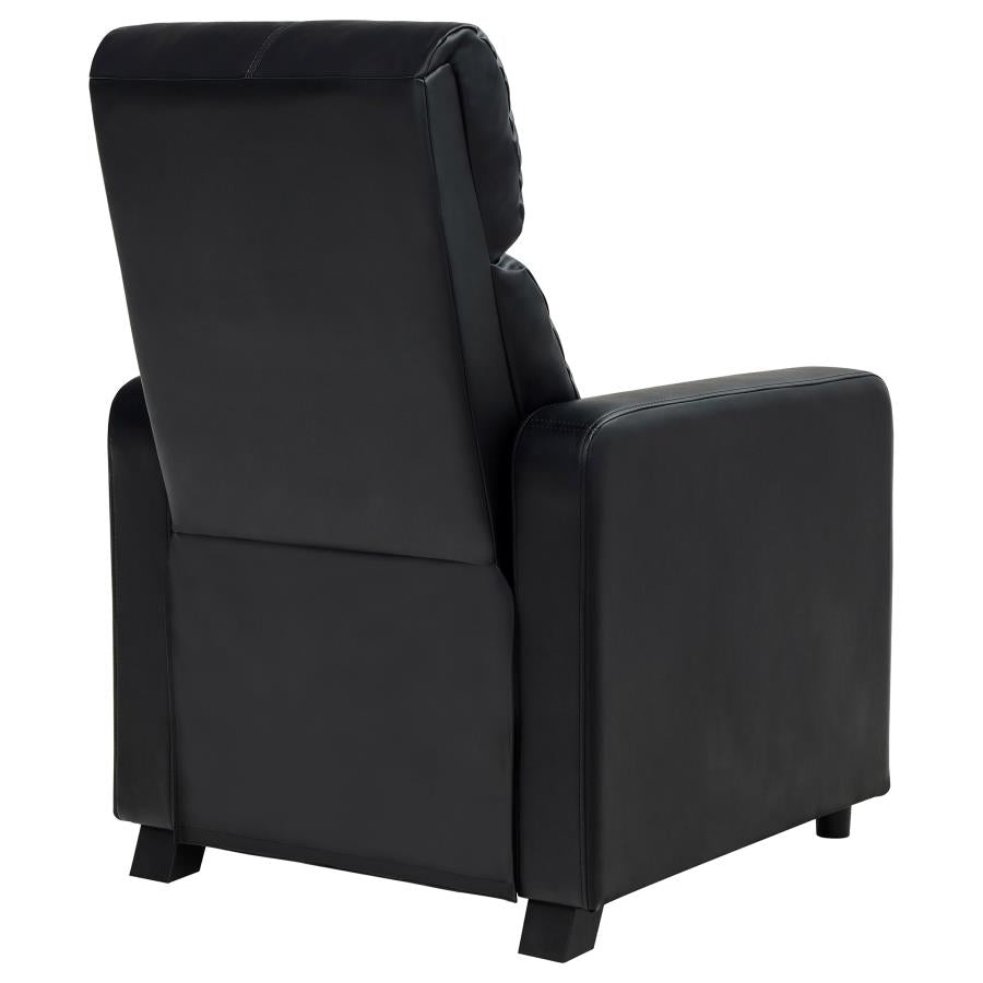 Toohey Upholstered Home Theater Push Back Recliner Black-zoom-10