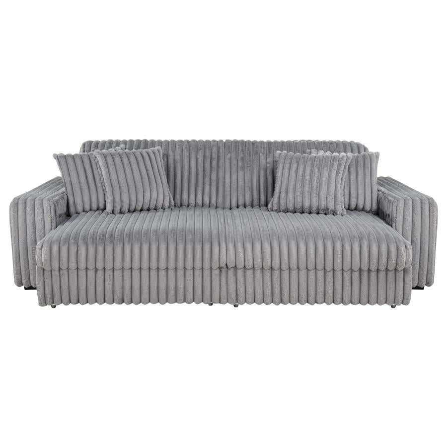 Jacana Corduroy Upholstered Dual Power Chaise Sofa Grey-zoom-8