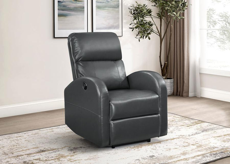 Grant Upholstered Power Recliner Chair Grey-zoom-