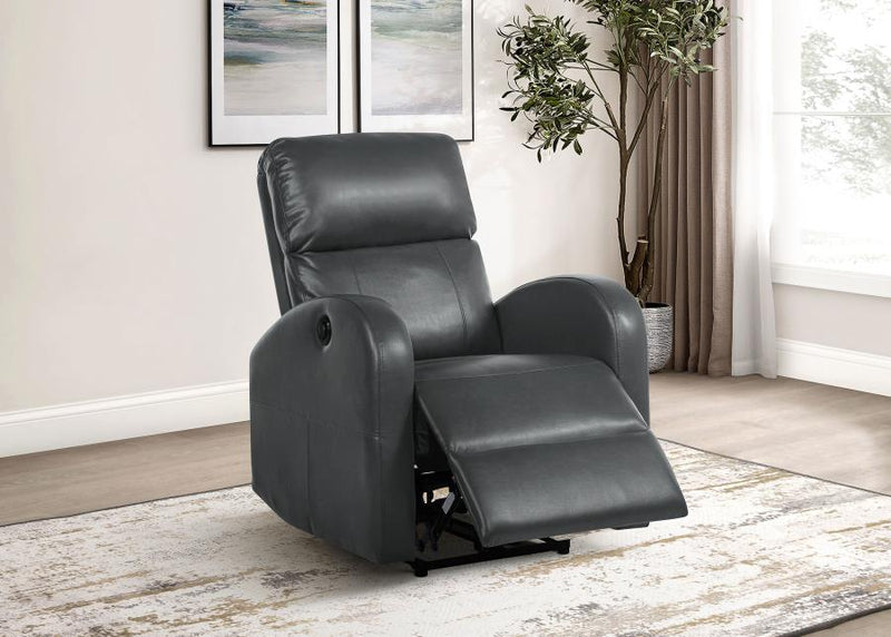 Grant Upholstered Power Recliner Chair Grey-zoom-