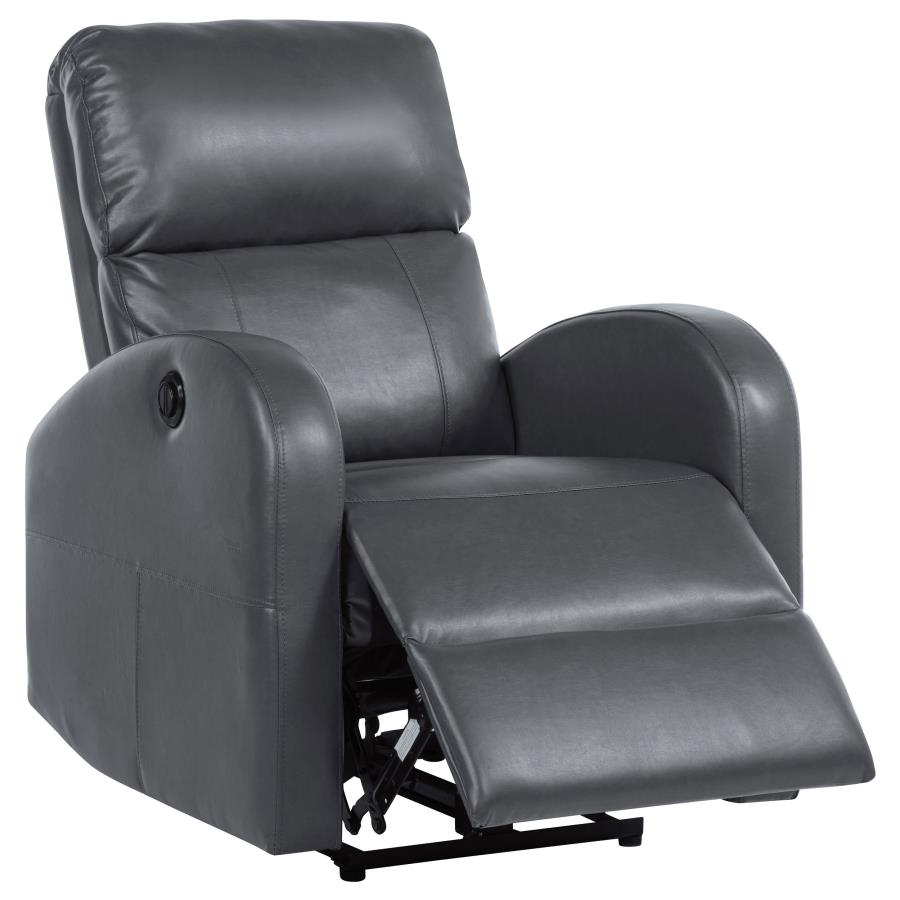 Grant Upholstered Power Recliner Chair Grey-1