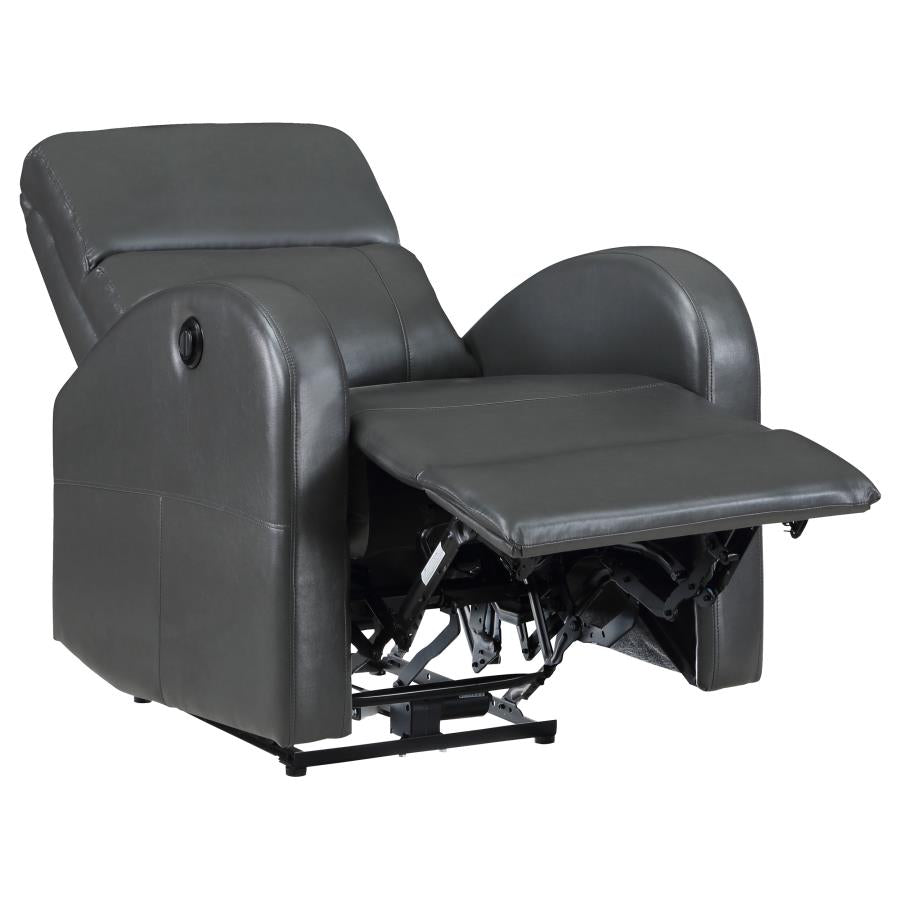 Grant Upholstered Power Recliner Chair Grey-5