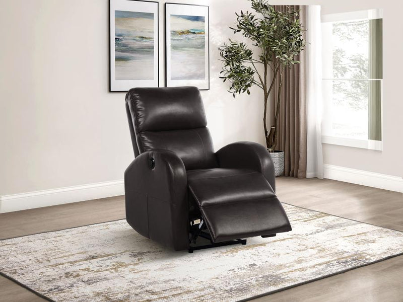 Grant Upholstered Power Recliner Chair Brown-zoom-