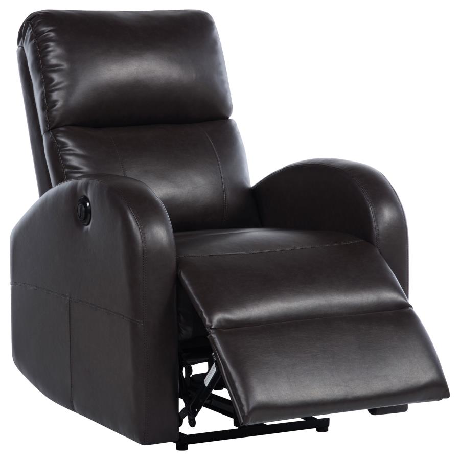 Grant Upholstered Power Recliner Chair Brown-zoom-1