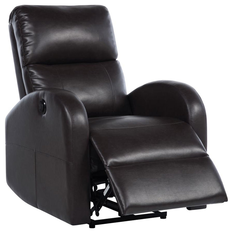 Grant Upholstered Power Recliner Chair Brown-zoom-
