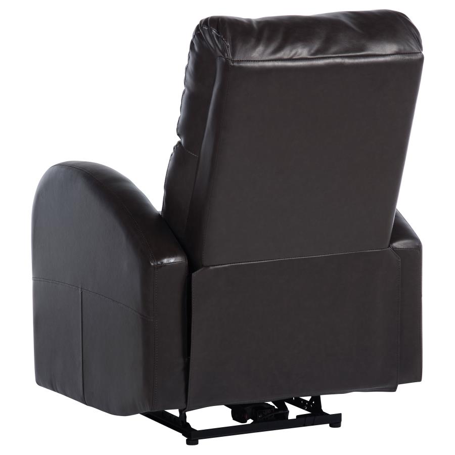 Grant Upholstered Power Recliner Chair Brown-7