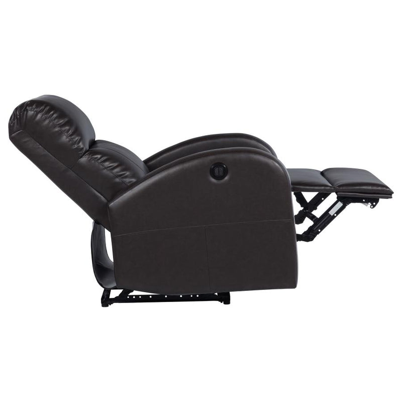 Grant Upholstered Power Recliner Chair Brown-zoom-