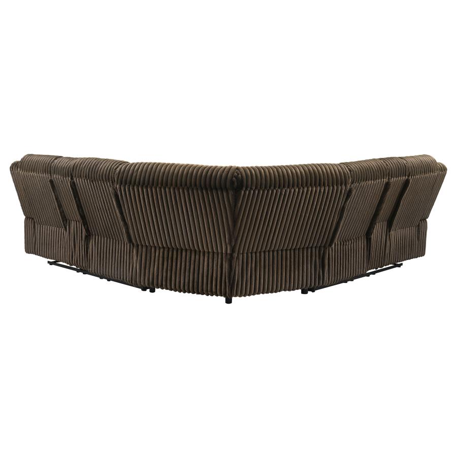 Atkinson Upholstered Reclining Sectional Sofa Chocolate-zoom-7