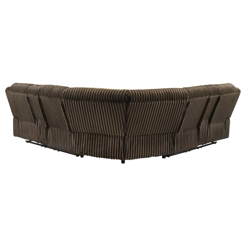Atkinson Upholstered Reclining Sectional Sofa Chocolate-zoom-