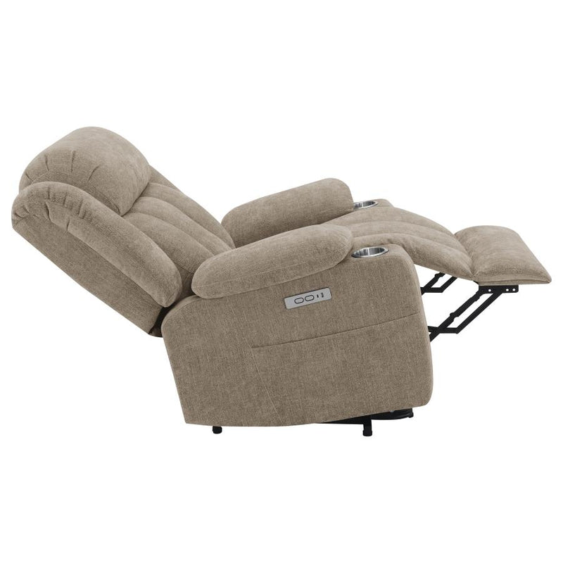 Houston Upholstered Power Lift Recliner Chair Camel-zoom-