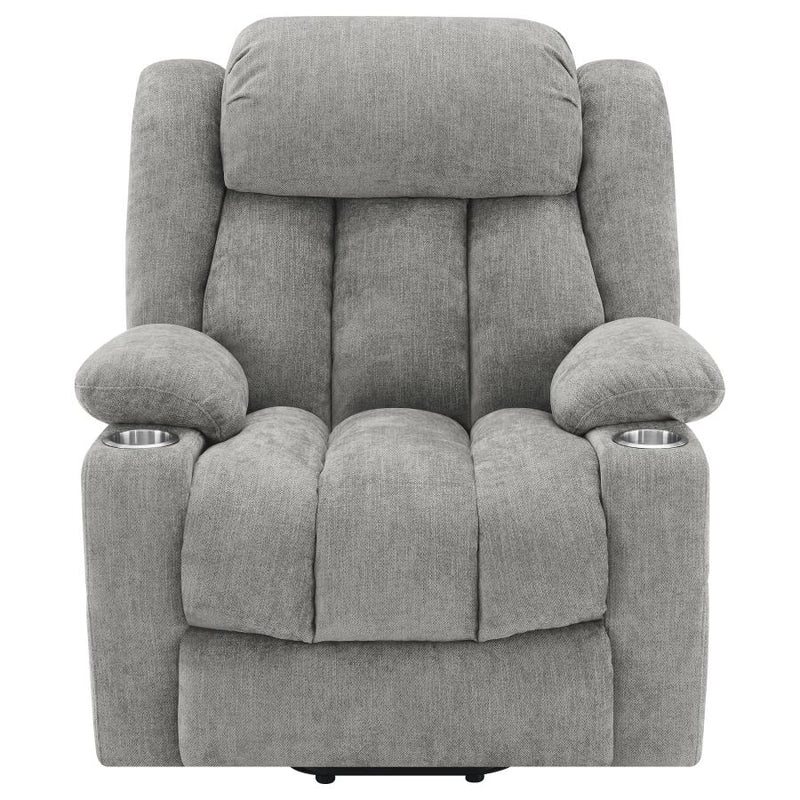 Houston Upholstered Power Lift Recliner Grey-zoom-