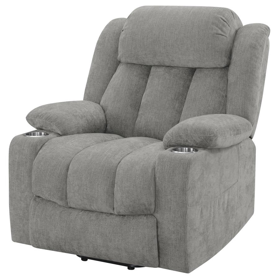 Houston Upholstered Power Lift Recliner Grey-8