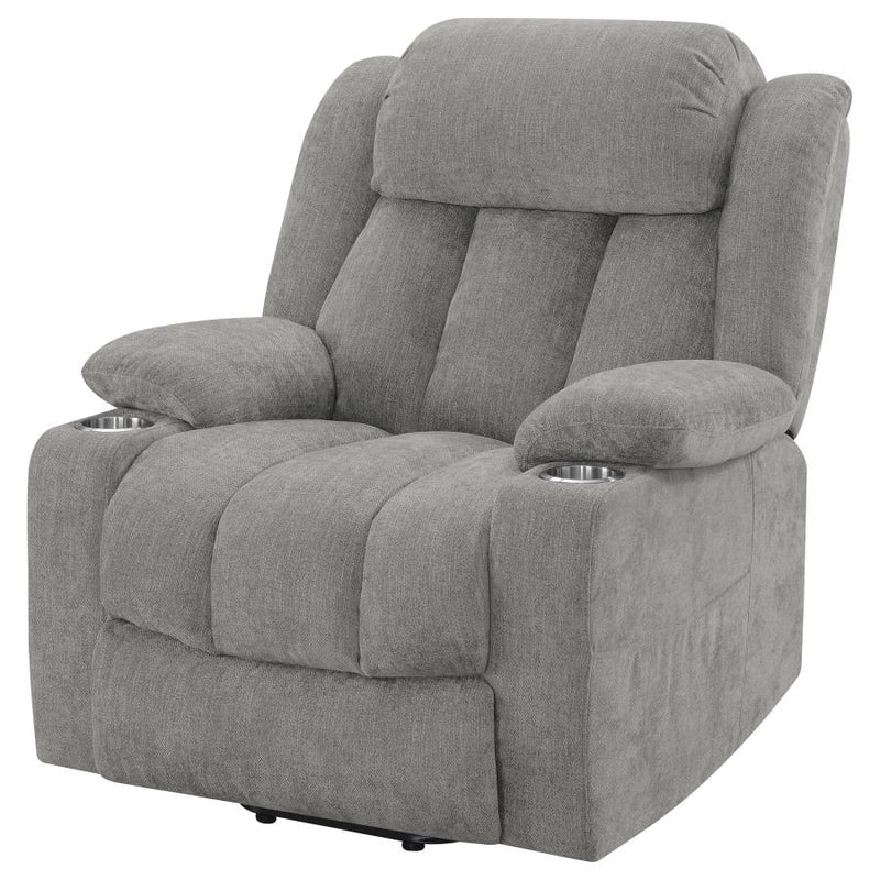 Houston Upholstered Power Lift Recliner Grey-zoom-