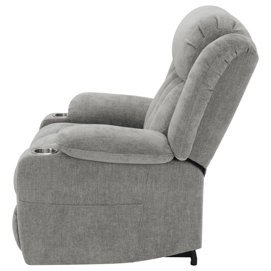 Houston Upholstered Power Lift Recliner Grey-zoom-9