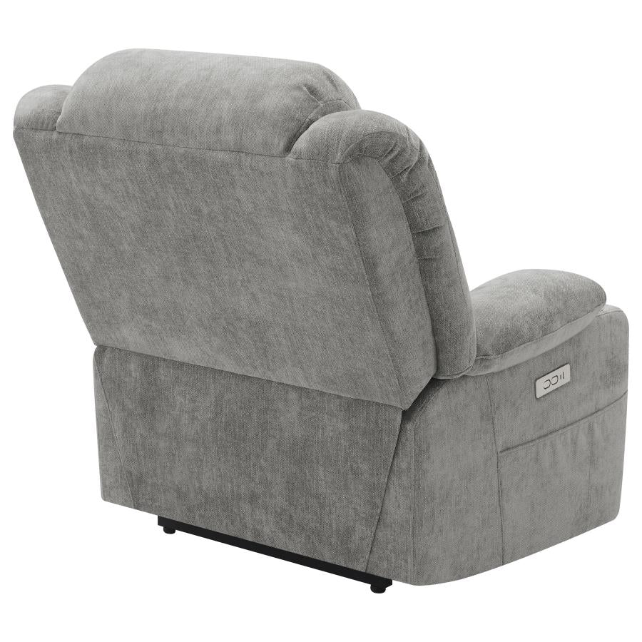 Houston Upholstered Power Lift Recliner Grey-zoom-11