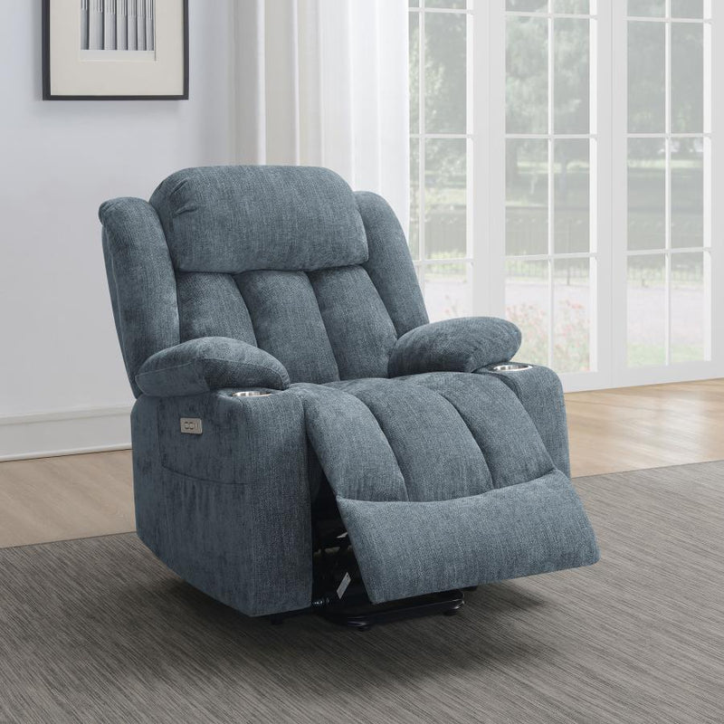 Houston Upholstered Power Lift Recliner Slate Blue-zoom-