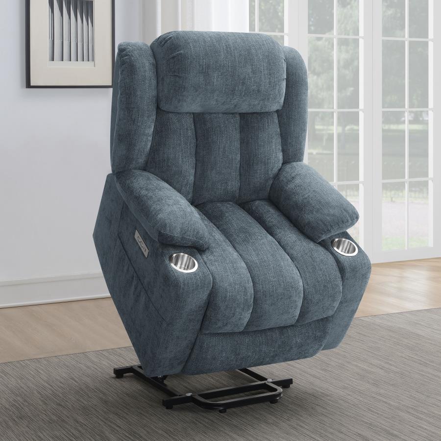 Houston Upholstered Power Lift Recliner Slate Blue-zoom-4