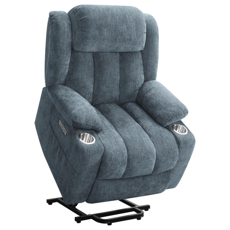 Houston Upholstered Power Lift Recliner Slate Blue-zoom-