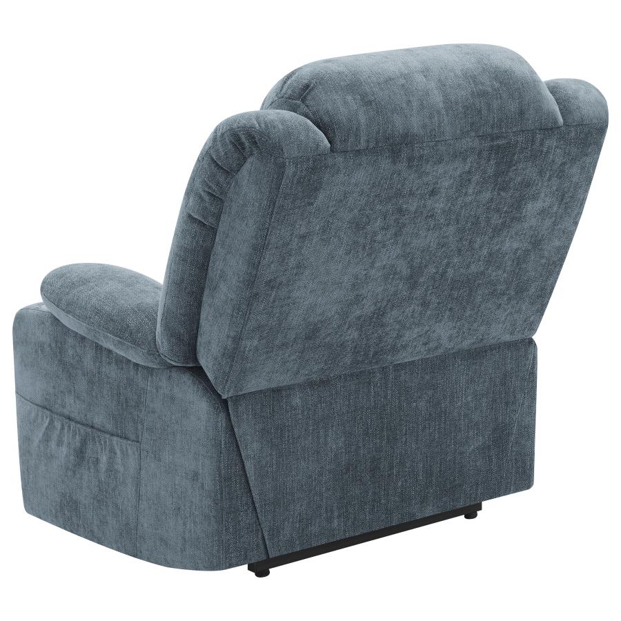 Houston Upholstered Power Lift Recliner Slate Blue-10