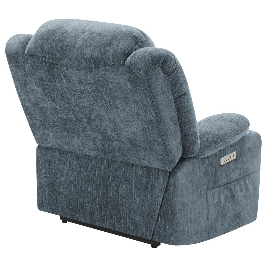 Houston Upholstered Power Lift Recliner Slate Blue-11