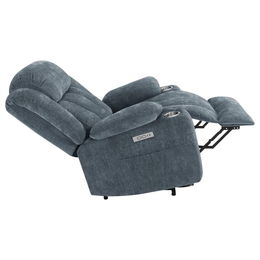 Houston Upholstered Power Lift Recliner Slate Blue-13