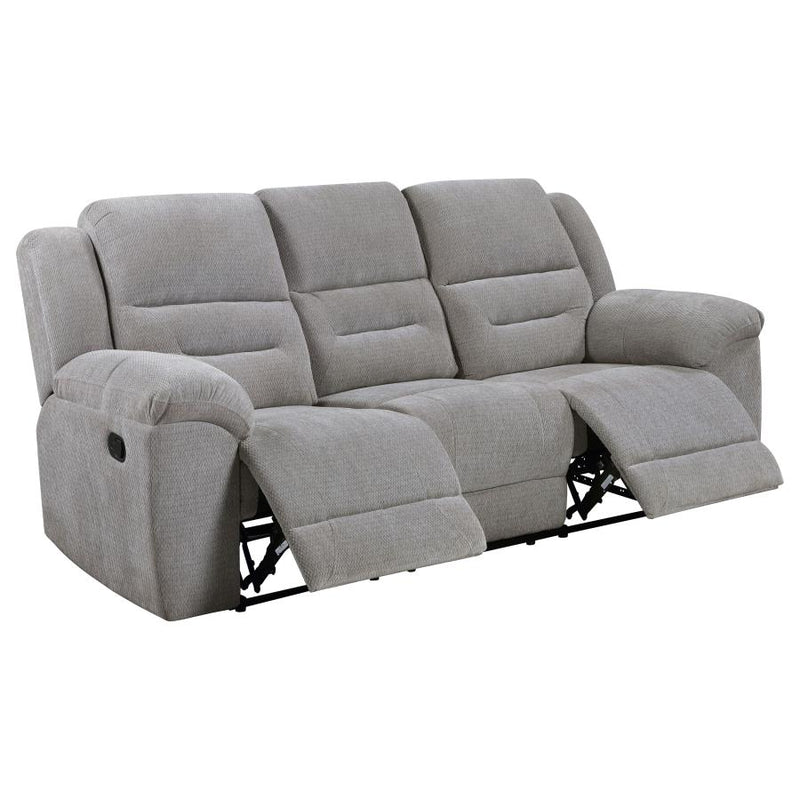 Gilson 2-piece Chenille Upholstered Reclining Sofa Set Grey-zoom-