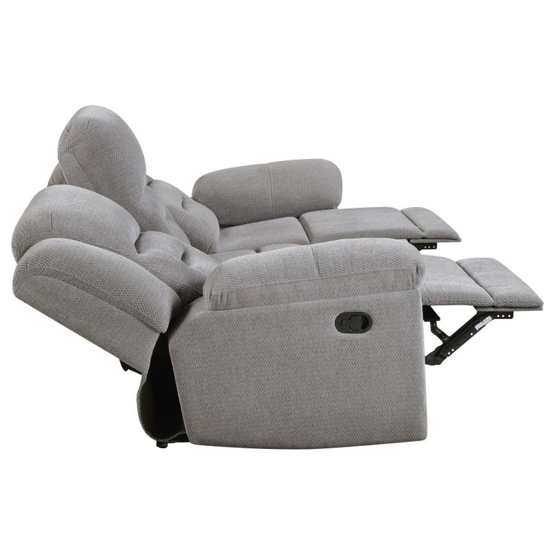 Gilson 2-piece Chenille Upholstered Reclining Sofa Set Grey-zoom-