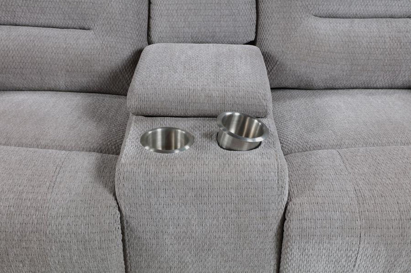 Gilson 2-piece Chenille Upholstered Reclining Sofa Set Grey-zoom-