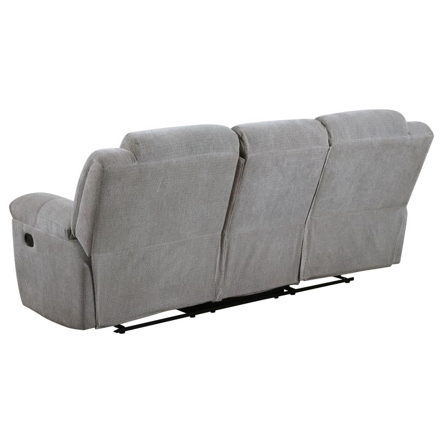 Gilson 3-piece Chenille Upholstered Reclining Sofa Set Grey-zoom-5