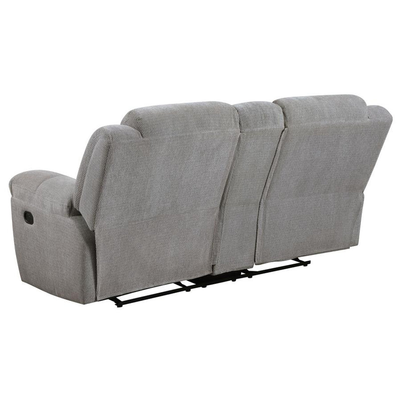 Gilson 3-piece Chenille Upholstered Reclining Sofa Set Grey-zoom-