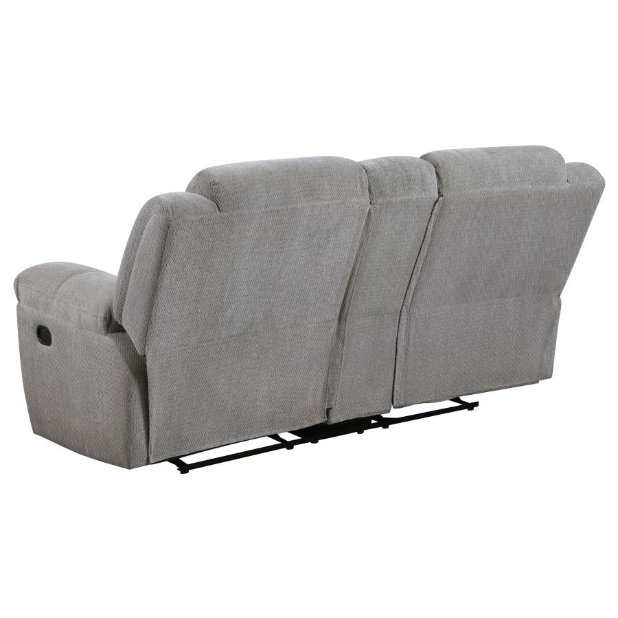 Gilson Chenille Upholstered Reclining Loveseat Grey-6