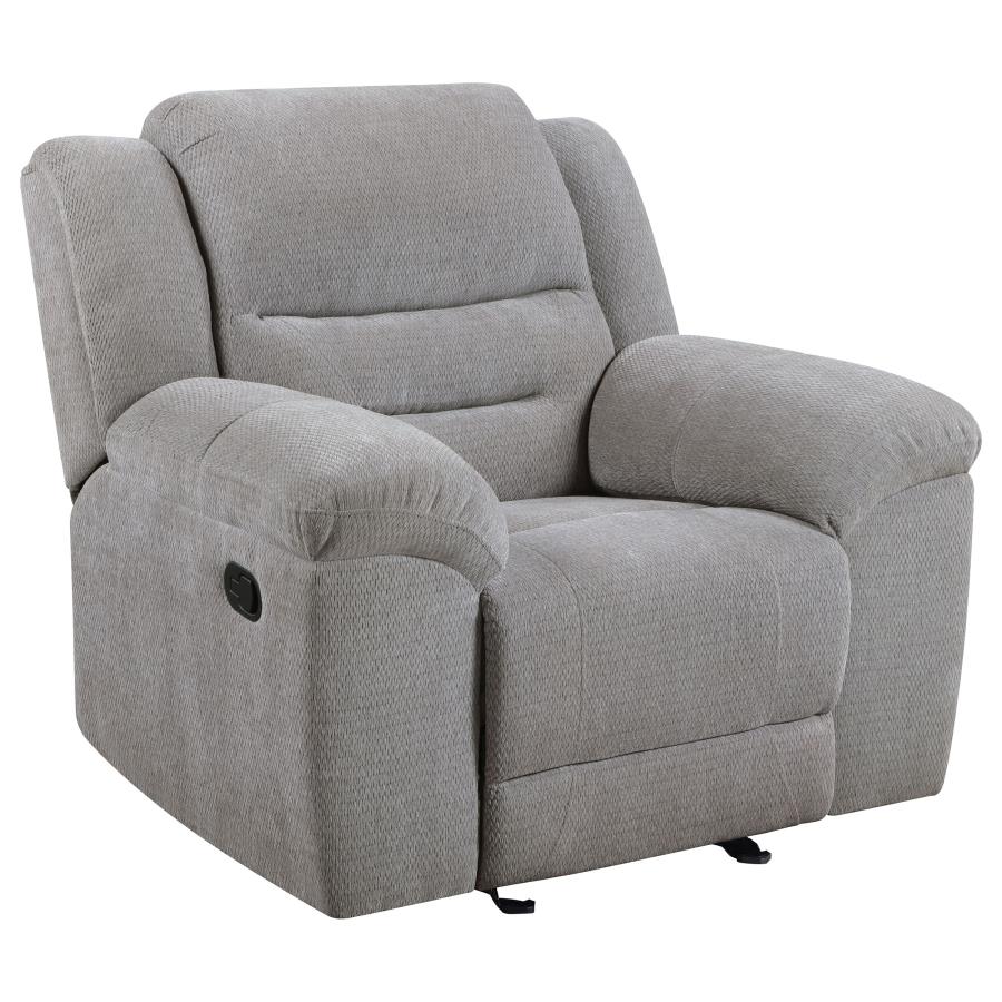Gilson Chenille Upholstered Glider Recliner Chair Grey-4