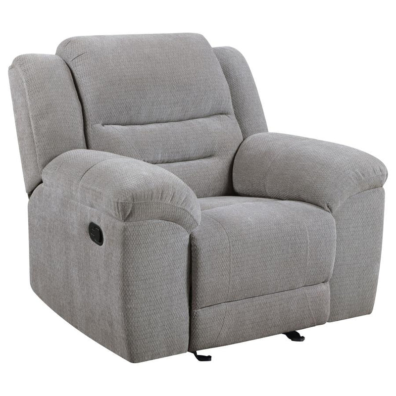 Gilson Chenille Upholstered Glider Recliner Chair Grey-zoom-