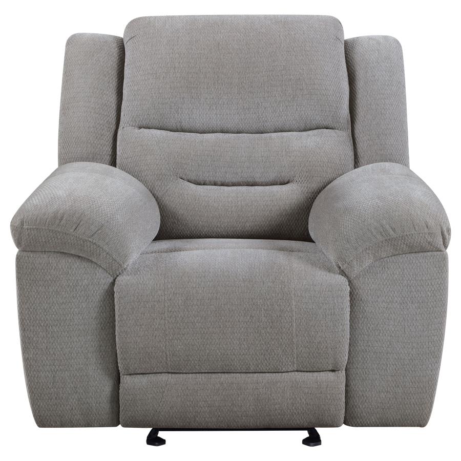 Gilson Chenille Upholstered Glider Recliner Chair Grey-zoom-5