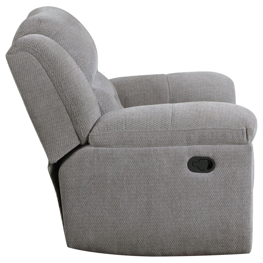 Gilson Chenille Upholstered Glider Recliner Chair Grey-7