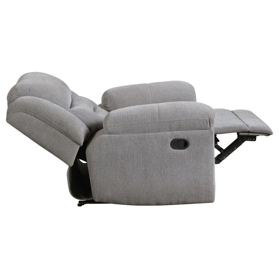 Gilson Chenille Upholstered Glider Recliner Chair Grey-zoom-8