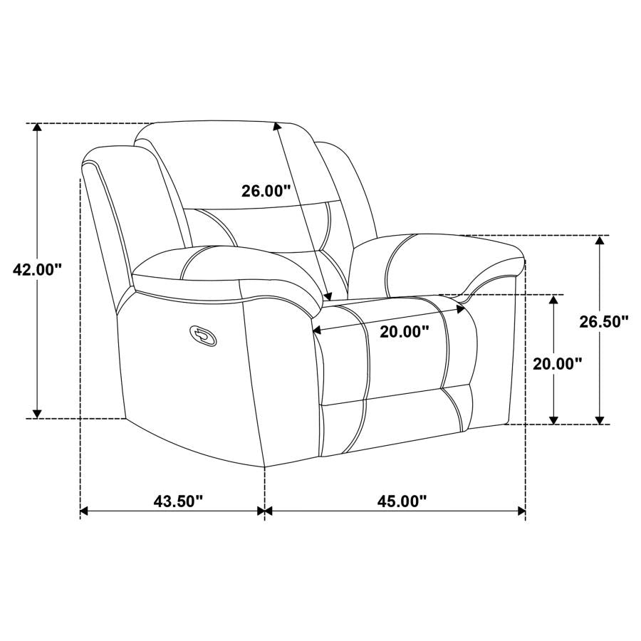 Gilson Chenille Upholstered Glider Recliner Chair Grey-zoom-11