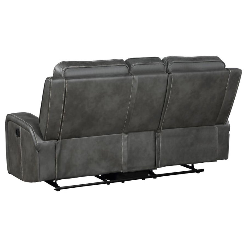 Raelynn 2-piece Upholstered Reclining Sofa Set Grey-zoom-