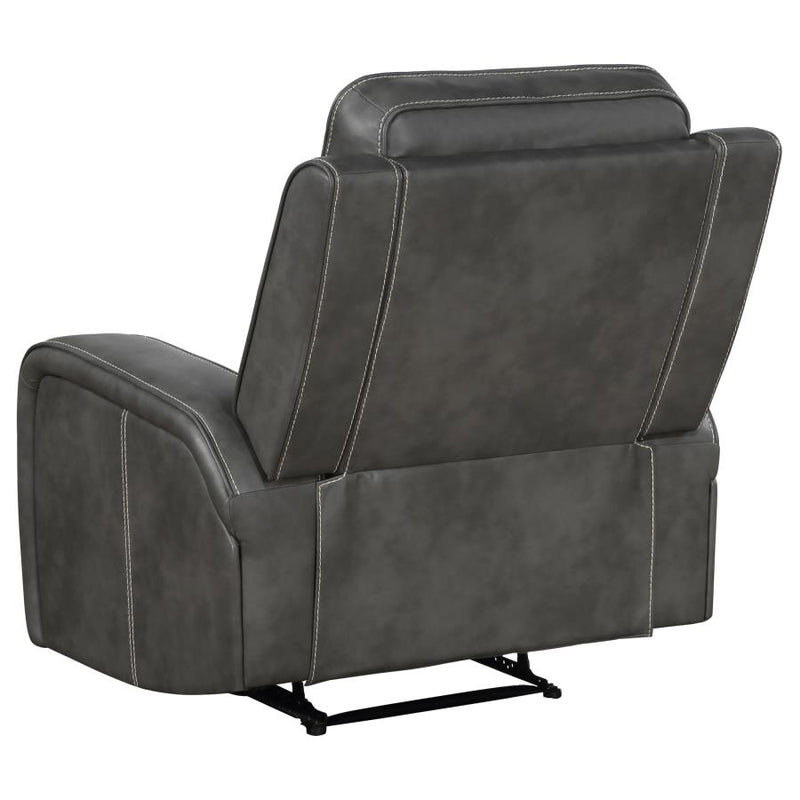 Raelynn 3-piece Upholstered Reclining Sofa Set Grey-zoom-