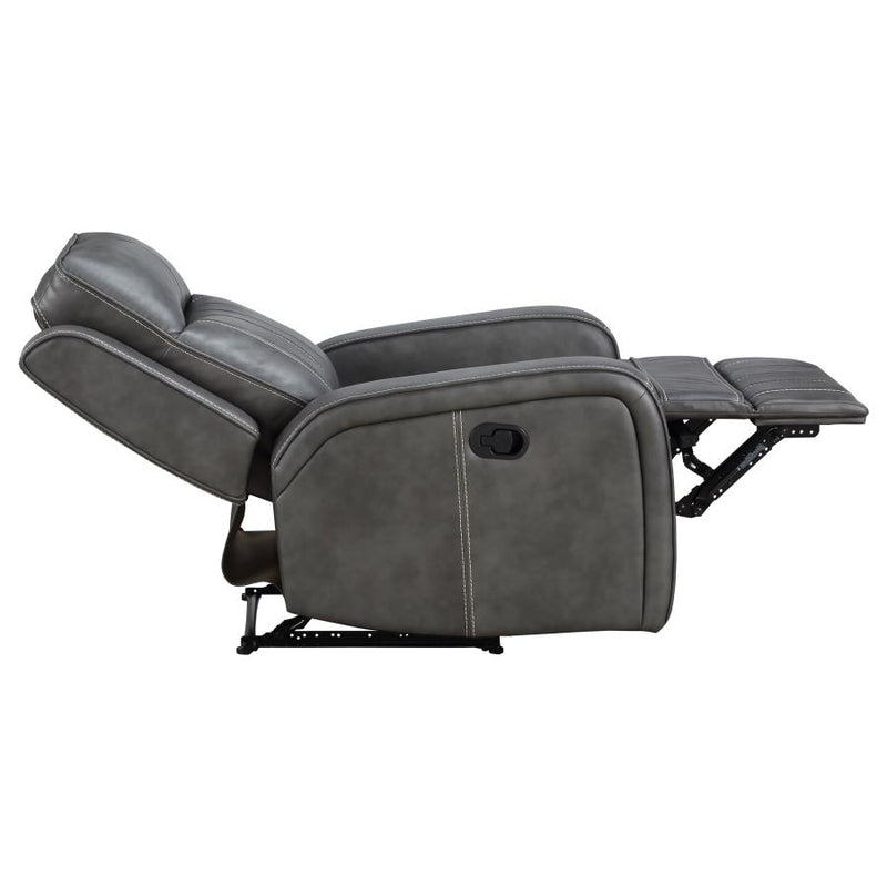 Raelynn 3-piece Upholstered Reclining Sofa Set Grey-zoom-