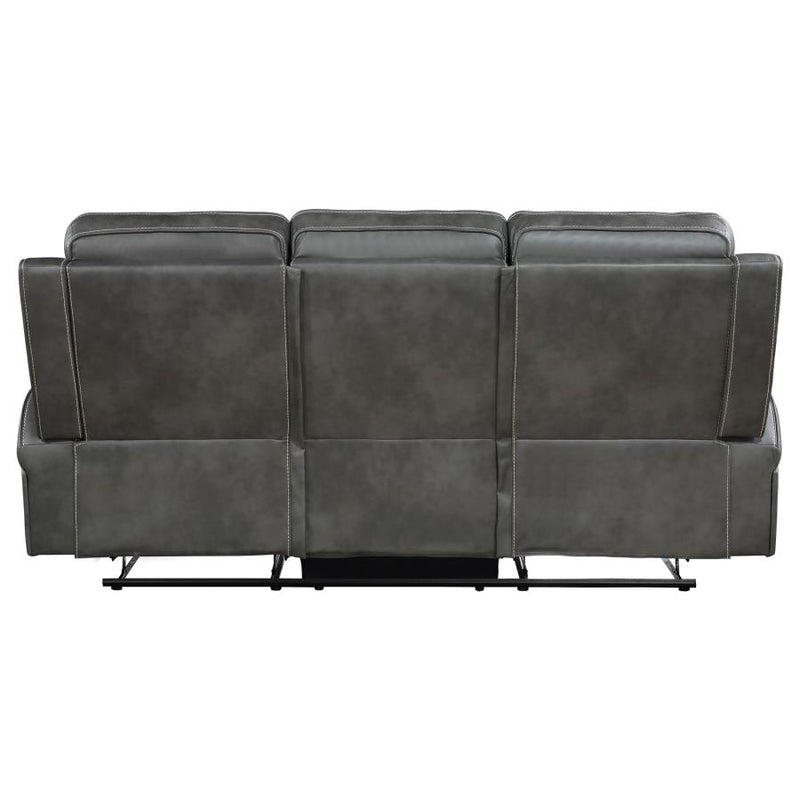 Raelynn Upholstered Track Arm Motion Sofa Grey-zoom-