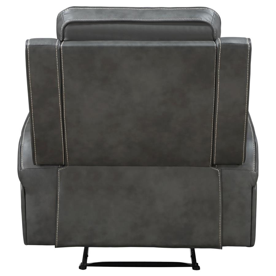 Raelynn Upholstered Track Arm Recliner Grey-7