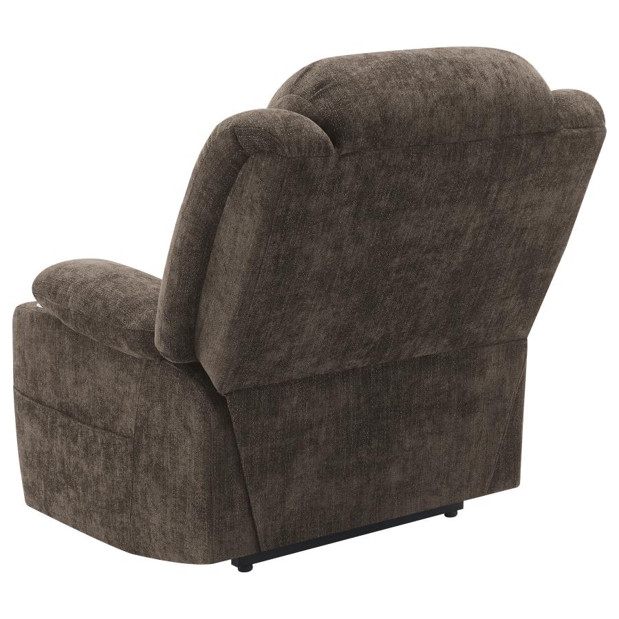 Houston Upholstered Power Lift Recliner Chair Dark Brown-10