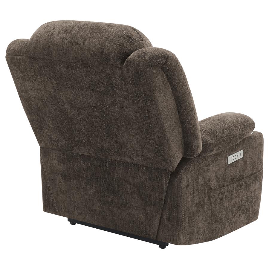Houston Upholstered Power Lift Recliner Chair Dark Brown-11