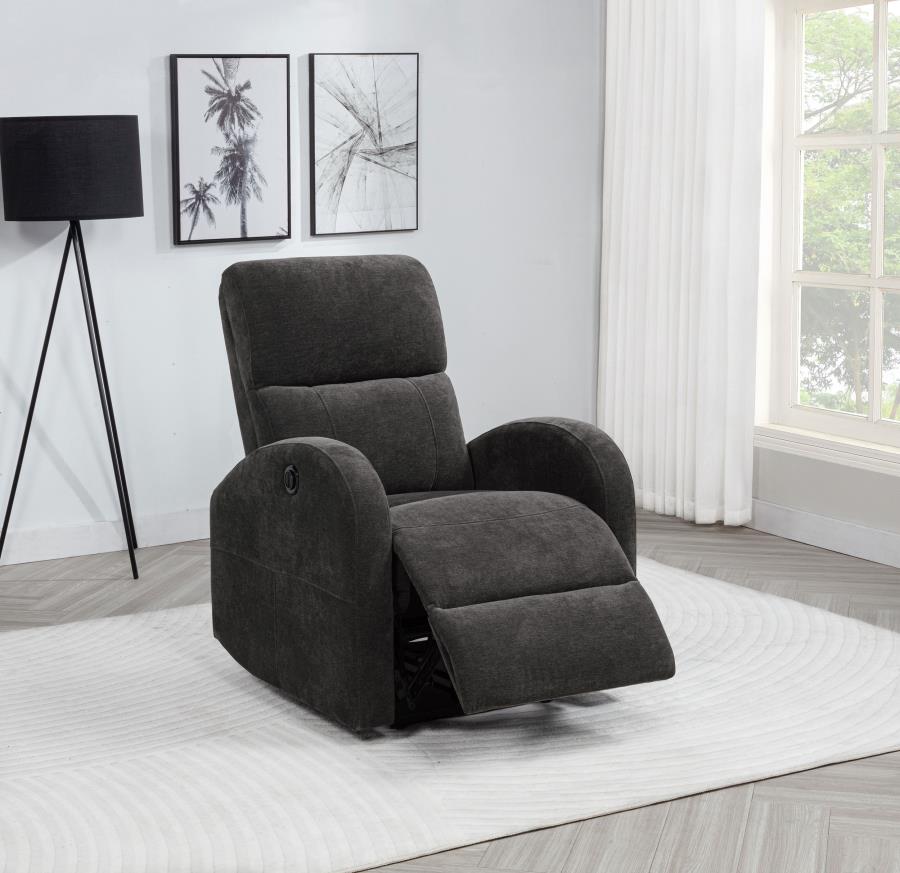 Grant Fabric Upholstered Power Recliner Chair Charcoal Grey-3