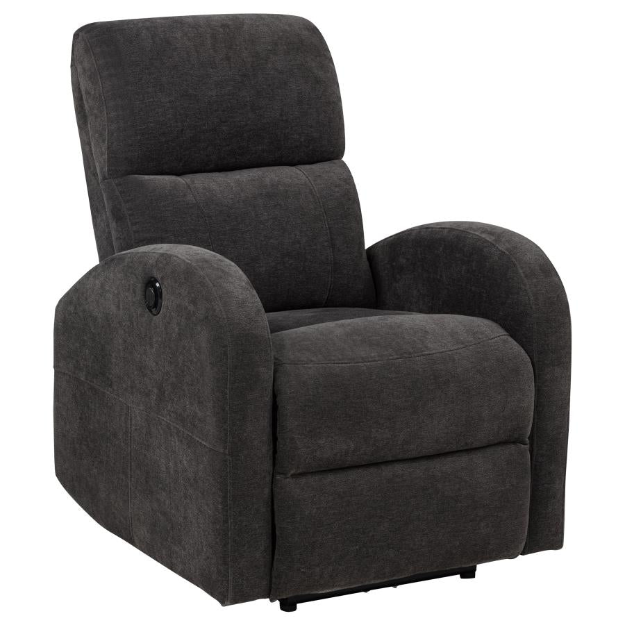 Grant Fabric Upholstered Power Recliner Chair Charcoal Grey-zoom-4