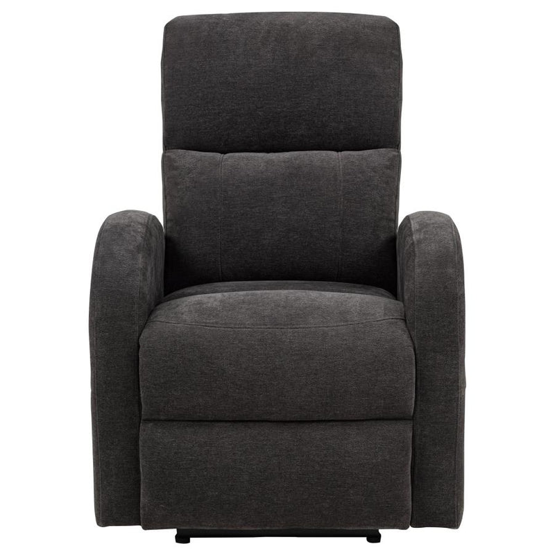 Grant Fabric Upholstered Power Recliner Chair Charcoal Grey-zoom-